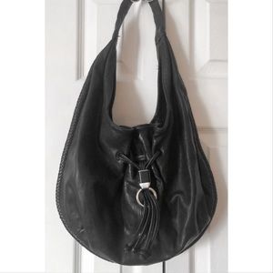 Cole Haan // Phoebe Black Leather Hobo Satchel